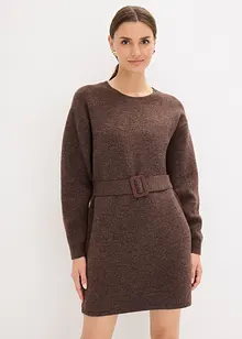 Robe courte en maille avec laine et ceinture, bonprix Robe courte en maille avec laine et ceinture, bonprix