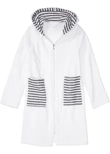 Frottee Bademantel aus Bio-Baumwolle mit Reißverschluss, bonprix Frottee Bademantel aus Bio-Baumwolle mit Reißverschluss, bonprix
