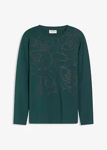 T-shirt manches longues avec roses imprimées, bonprix T-shirt manches longues avec roses imprimées, bonprix