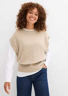 Pull sans manches oversize, bonprix Pull sans manches oversize, bonprix