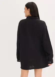 Chemise de nuit boutonnée en gaze de coton, oversize, bonprix Chemise de nuit boutonnée en gaze de coton, oversize, bonprix