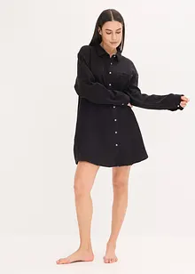 Chemise de nuit boutonnée en gaze de coton, oversize, bonprix Chemise de nuit boutonnée en gaze de coton, oversize, bonprix