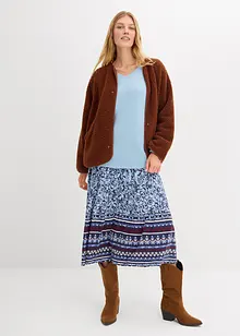 Pull en fine maille douce à manches ballon, bonprix Pull en fine maille douce à manches ballon, bonprix