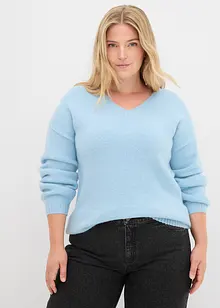 Pull en fine maille douce à manches ballon, bonprix Pull en fine maille douce à manches ballon, bonprix