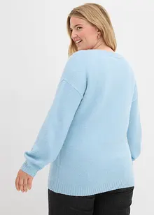Pull en fine maille douce à manches ballon, bonprix Pull en fine maille douce à manches ballon, bonprix