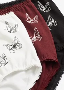 Lot de 3 slips taille haute en coton extensible, bonprix Lot de 3 slips taille haute en coton extensible, bonprix