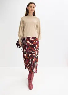 Midirock aus fließendem Satin, bonprix Midirock aus fließendem Satin, bonprix