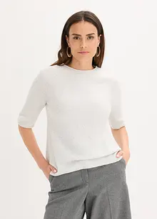 Halbarmpullover mit Pailletten und Glanzgarn, bonprix Halbarmpullover mit Pailletten und Glanzgarn, bonprix