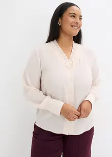 Blouse en mousseline à volants, bonprix Blouse en mousseline à volants, bonprix