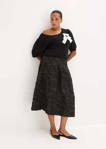 Jupe midi texturée, bonprix Jupe midi texturée, bonprix