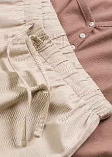 Loungewear Rippshirt mit gewebter Hose, bonprix Loungewear Rippshirt mit gewebter Hose, bonprix
