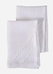 Lot de 2 serviettes de table en tissu avec passepoil, bonprix Lot de 2 serviettes de table en tissu avec passepoil, bonprix