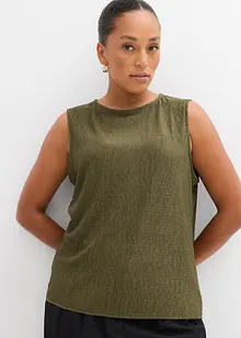 Top sans manches aspect froissé, bonprix Top sans manches aspect froissé, bonprix