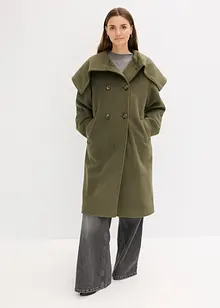 Mantel in Wolloptik mit weitem Kragen, bonprix Mantel in Wolloptik mit weitem Kragen, bonprix