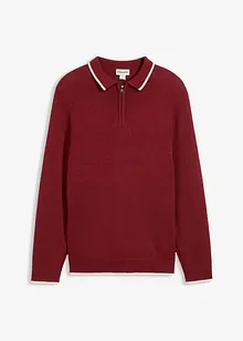 Polo Pullover mit recycelter Baumwolle, bonprix Polo Pullover mit recycelter Baumwolle, bonprix