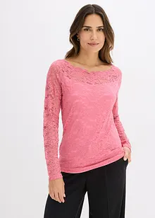 Spitzen-Langarmshirt, bonprix Spitzen-Langarmshirt, bonprix