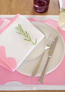 Tischsets aus Bio Baumwolle mit farbiger Kante (2er Pack), bonprix Tischsets aus Bio Baumwolle mit farbiger Kante (2er Pack), bonprix