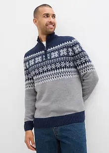 Norweger-Pullover mit Troyerkragen, bonprix Norweger-Pullover mit Troyerkragen, bonprix