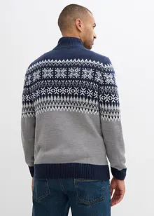 Norweger-Pullover mit Troyerkragen, bonprix Norweger-Pullover mit Troyerkragen, bonprix