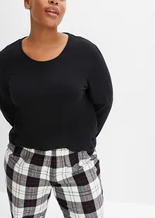 Pyjama mit Flanellhose und Geschenktasche, bonprix Pyjama mit Flanellhose und Geschenktasche, bonprix