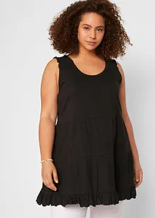 Long-Top mit Volants und breiten Trägern, bonprix Long-Top mit Volants und breiten Trägern, bonprix