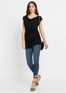 T-shirt long avec fronces, bonprix T-shirt long avec fronces, bonprix