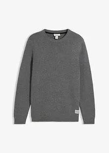 Feinstrickpullover mit recycelter Baumwolle, bonprix Feinstrickpullover mit recycelter Baumwolle, bonprix