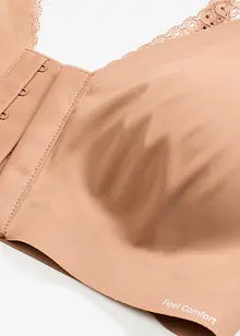 Soutien-gorge Feel Comfort rembourré à découpe laser sans armatures avec fermeture sur le devant, bonprix Soutien-gorge Feel Comfort rembourré à découpe laser sans armatures avec fermeture sur le devant, bonprix