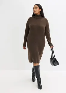 Robe en maille côtelée à col roulé, bonprix Robe en maille côtelée à col roulé, bonprix