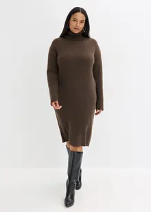 Robe en maille côtelée à col roulé, bonprix Robe en maille côtelée à col roulé, bonprix