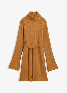 Robe courte en maille côtelée à col roulé, bonprix Robe courte en maille côtelée à col roulé, bonprix