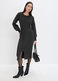 Ripp-Strickkleid aus fließendem Viskose-Mix, bonprix Ripp-Strickkleid aus fließendem Viskose-Mix, bonprix
