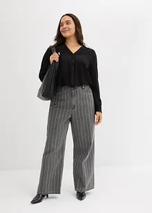 Wide-Leg-Jeans High Waist mit Destroyed Effekten, bonprix Wide-Leg-Jeans High Waist mit Destroyed Effekten, bonprix