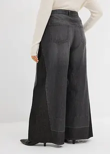 Jean large à taille haute avec empiècement, bonprix Jean large à taille haute avec empiècement, bonprix