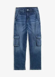 Loose Fit Thermo-Cargojeans mit Jerseyfutter, Straight, bonprix Loose Fit Thermo-Cargojeans mit Jerseyfutter, Straight, bonprix