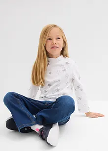 Lot de 2 T-shirts manches longues en coton extensible, bonprix Lot de 2 T-shirts manches longues en coton extensible, bonprix