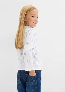 Lot de 2 T-shirts manches longues en coton extensible, bonprix Lot de 2 T-shirts manches longues en coton extensible, bonprix