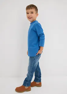 Lot de 2 T-shirts manches longues col montant, 100% coton, bonprix Lot de 2 T-shirts manches longues col montant, 100% coton, bonprix