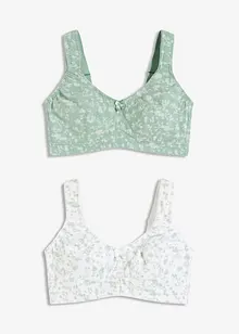 BH ohne Bügel mit weicher Bio-Baumwolle (2er Pack), bonprix BH ohne Bügel mit weicher Bio-Baumwolle (2er Pack), bonprix