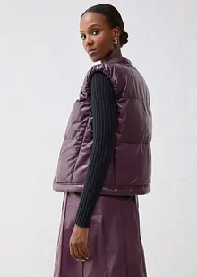 Doudoune sans manches en cuir d’agneau nappa, bonprix Doudoune sans manches en cuir d’agneau nappa, bonprix