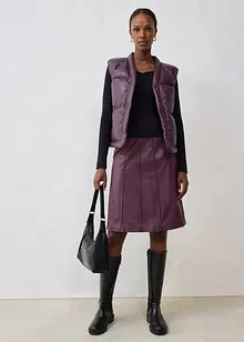 Doudoune sans manches en cuir d’agneau nappa, bonprix Doudoune sans manches en cuir d’agneau nappa, bonprix