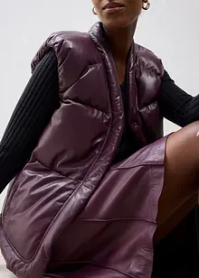 Doudoune sans manches en cuir d’agneau nappa, bonprix Doudoune sans manches en cuir d’agneau nappa, bonprix