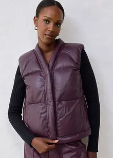 Doudoune sans manches en cuir d’agneau nappa, bonprix Doudoune sans manches en cuir d’agneau nappa, bonprix