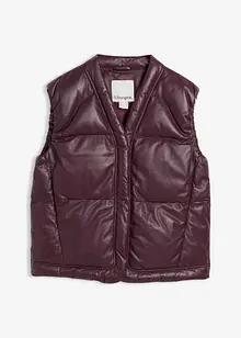 Doudoune sans manches en cuir d’agneau nappa, bonprix Doudoune sans manches en cuir d’agneau nappa, bonprix