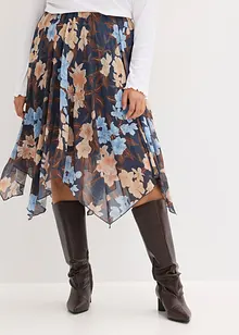 Jupe midi asymétrique en voile imprimé, bonprix Jupe midi asymétrique en voile imprimé, bonprix