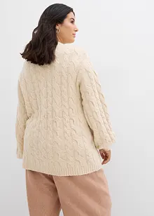 Oversize-Pullover mit Zopfmuster, bonprix Oversize-Pullover mit Zopfmuster, bonprix