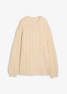 Pull oversize à motif torsadé, bonprix Pull oversize à motif torsadé, bonprix