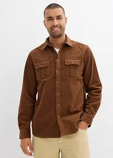 Chemise en velours côtelé de coton extensible, bonprix Chemise en velours côtelé de coton extensible, bonprix