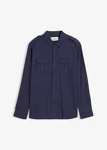 Chemise en flanelle 100% coton avec pattes aux épaules, bonprix Chemise en flanelle 100% coton avec pattes aux épaules, bonprix