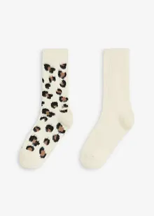 Lot de 2 paires de chaussettes douillettes, bonprix Lot de 2 paires de chaussettes douillettes, bonprix